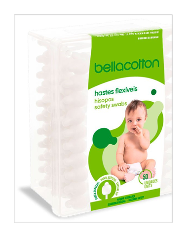 Hastes Flexíveis Bellacotton Bebê Com 50 Unidades