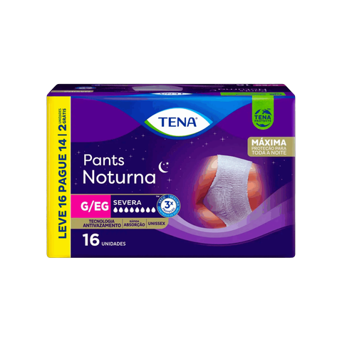 Roupa Íntima Tena Pants Noturna Pacote com 16 Unidades