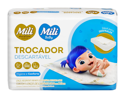 Trocador Descartável Mili Baby C/5 Und