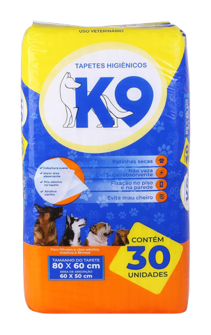 Tapete Higiênico Pet K9 Pacote C/30 Unidades