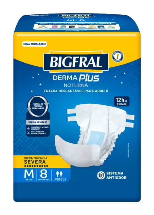 Fralda Bigfral Derma Plus Noturna