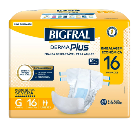 Fralda Adulto Bigfral Derma Plus Econômica