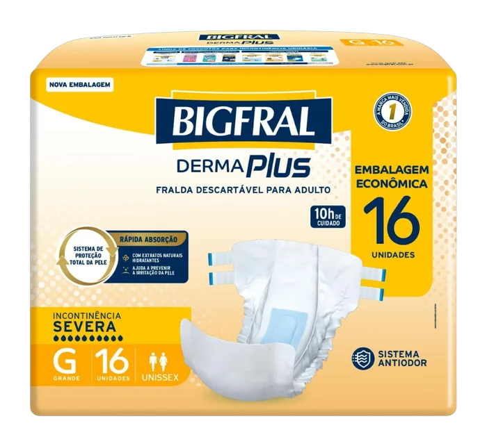 Fralda Adulto Bigfral Derma Plus Econômica