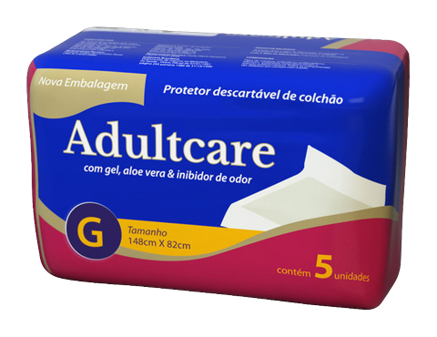 Protetor de Cama Adultcare Pacote com 5 Unidades