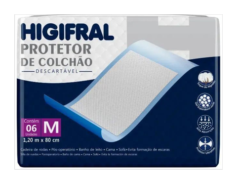 Protetor de Cama Higifral M Pacote C/6 Unidades
