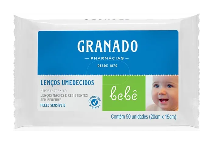 Toalha Umedecida Granado Peles Sensíveis C/50 Unidades