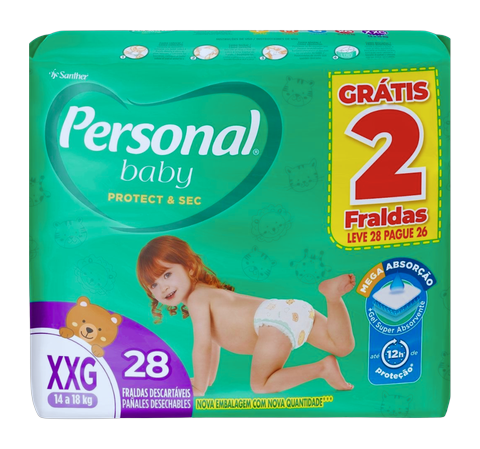 Fralda Personal Soft e Protect Mega