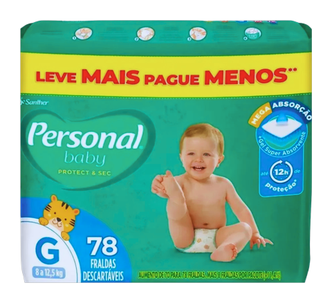 Fralda Personal Protect Baby Giga Leve+Pague-