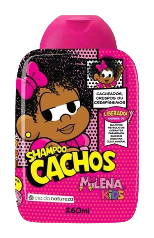 Shampoo Milena Kids Cabelos Cacheados e Crespos 260ml Cia da Natureza