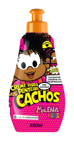 Creme P/ Pentear Milena Kids Cabelos Cacheados e Crespos 250ml Cia da Natureza
