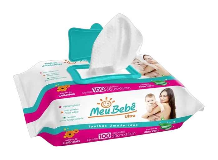 Toalha Umedecida Meu Bebe Ultra Pacote C/100 Unidades