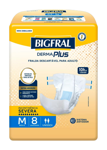 Fralda Geriátrica Bigfral Derma Plus Regular