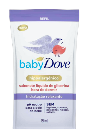 Sabonete Líquido Dove Baby Hidratação Relaxante Refíl 180ml
