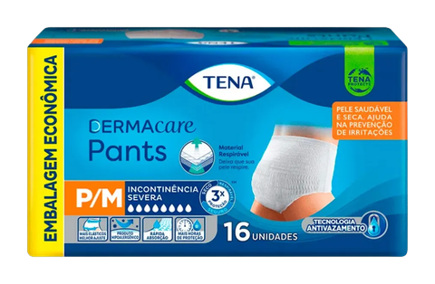 Roupa Íntima Tena Pants Dermacare Pacote C/16 Und