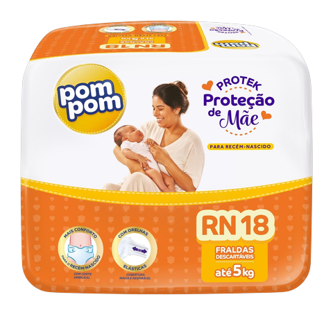 Fralda Pompom Protek Proteção de Mãe RN18