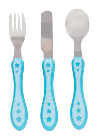 Kit Talher Estrelinha Azul Buba - 3 peças