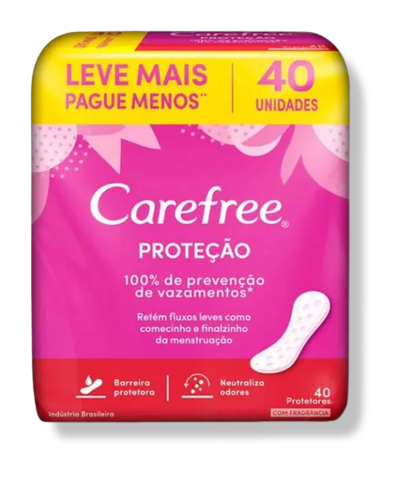 Protetor Diário Carefree Com Perfume Pacote C/40 Unidades