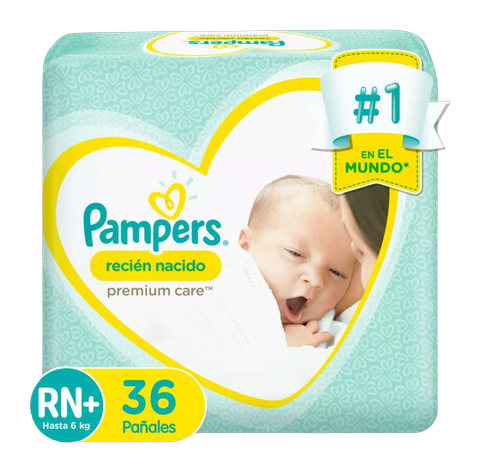 Fralda Pampers Premium Care RN+ C/36 Unidades