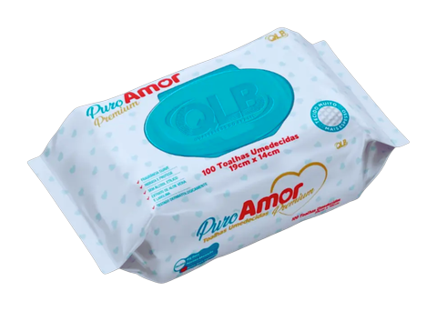 Toalha Umedecida Puro Amor Premium C/100 Unidades