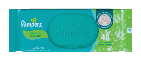 Toalha Umedecida Pampers Aloe Vera C/48 Und