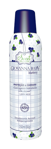 Desodorante Aerossol 0% Álcool Giovanna Baby Blueberry 150ml