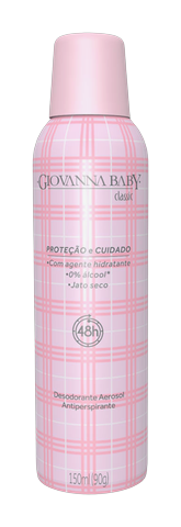 Desodorante Aerosol Giovanna Baby 0% Álcool Alumínio Classic 150ml