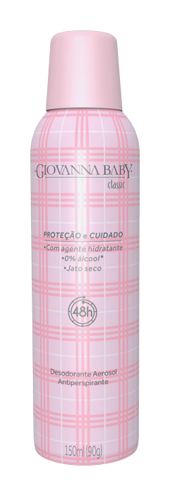 Desodorante Aerosol Giovanna Baby 0% Álcool Alumínio Classic 150ml