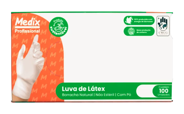 Luva de Látex Com Pó Medix C/100 Und