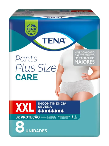 Roupa Intíma Tena Pants Plus Size Pacote C/8 Unidades