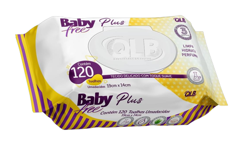 Toalha Umedecida Baby Free Plus C/120 Unidades