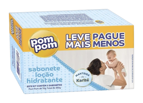 Sabonete Pompom Manteiga de Karité Leve Mais Pague Menos