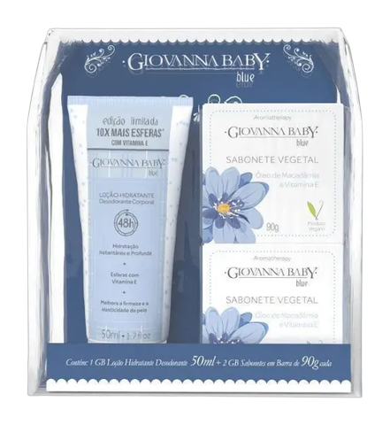 Kit Giovanna Baby Blue Loção Hidratante + Sabonete