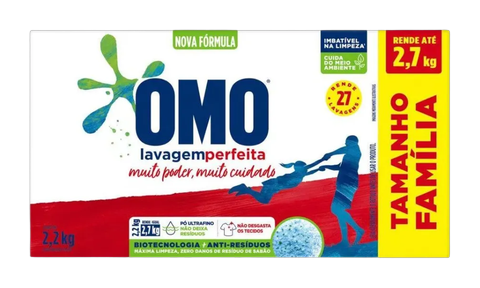 Lava Roupas em Pó Omo Lavagem Perfeita 2,2Kg