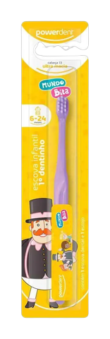 Escova Dental Infantil Powerdent Mundo Bita C/ Estojo