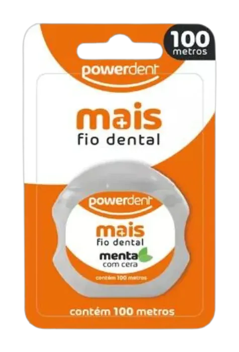 Fio Dental Mais Powerdent Menta com Cera 100m