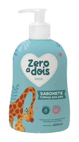 Sabonete Liquido Zero a Dois da Cabeça aos pés 400ml