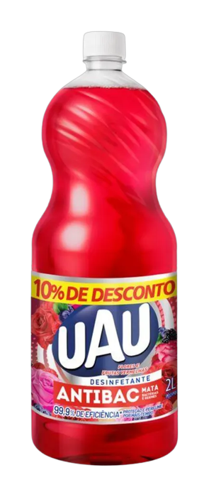 Desinfetante Antibac Uau Flores e Frutas Vermelhas 2L