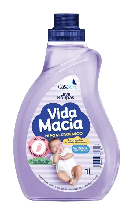 Lava Roupas Vida Macia Carinho e Proteção Casa KM 1L