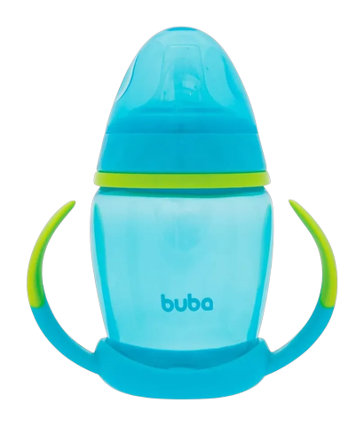 Copo com Alça Removível Bico em Silicone Buba 250ml Azul