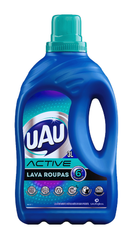 Lava Roupas Líquido Uau Active 6 Benefícios 3 Litros