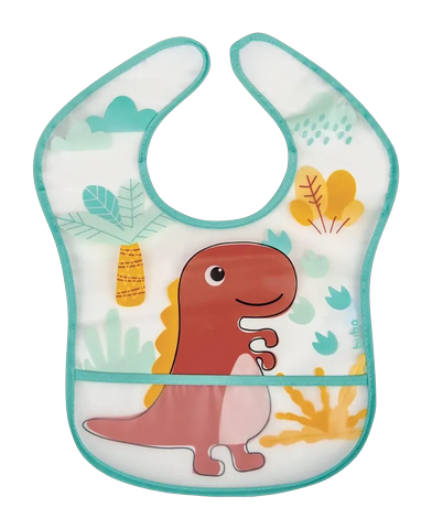 Babador com Pega Migalhas Buba Dino +3 Meses