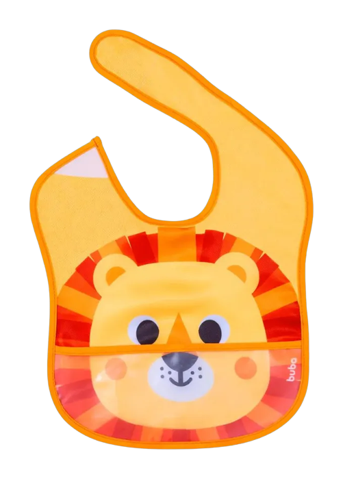 Babador com Pega Migalhas Buba Zoo Leão +3 Meses