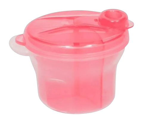 Pote para Leite em Pó com Divisória Removível Buba Rosa
