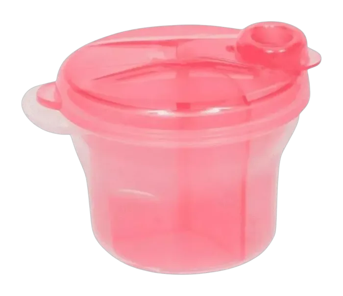 Pote para Leite em Pó com Divisória Removível Buba Rosa