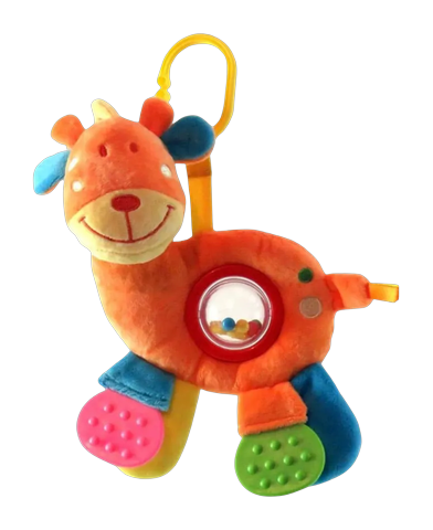 Chocalho com Mordedor Girafa Laranja Love 2+ Meses