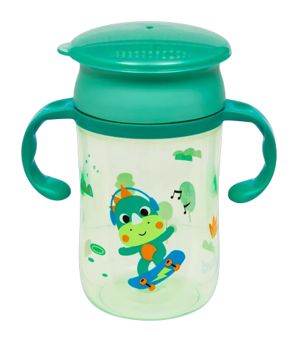 Copo de Treinamento 360° Bubazoo Dinossauro Buba 300ml
