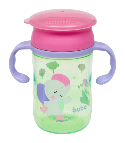 Copo de Treinamento 360° Bubazoo Elefante Buba 300ml