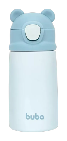 Copo Térmico Parede Dupla Buba Ursinho Azul 320ml