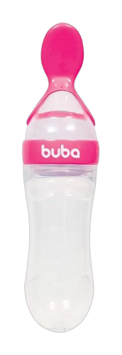 Colher Dosadora em Silicone Buba Rosa 90ml