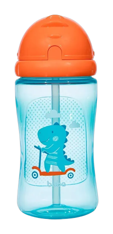 Garrafinha Infantil Dino Patinete Buba Azul 400ml